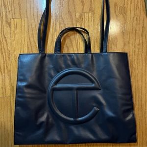 Telfar Large Navy Shopping Bag